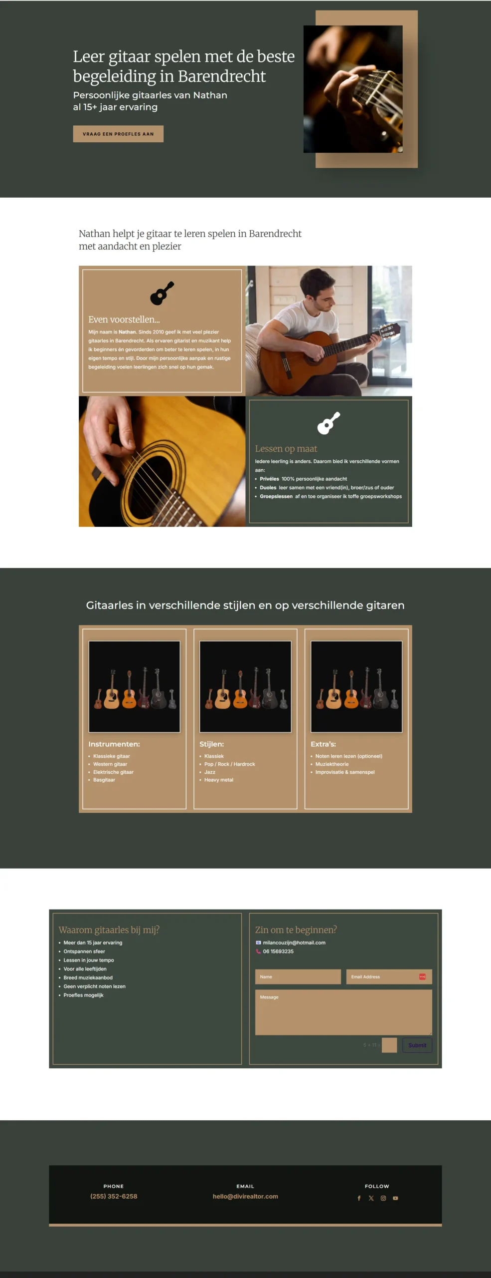 Gitaatles Barendrecht One Page Pagina (1)