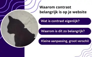 Goed contrast op je website: waarom het belangrijk is voor leesbaarheid en toegankelijkheid